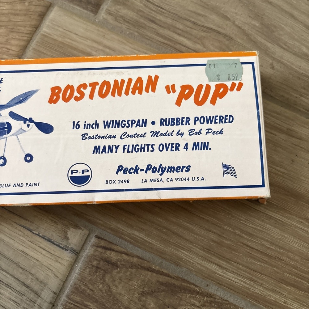 Peck Polymers Bostonian "Pup" PP-30 – 16″ Wingspan – Rubber Powered Aircraft Kit - Picture 3 of 7